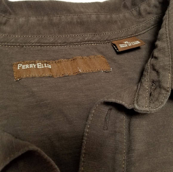 Perry Ellis brown Shirt XL - Picture 3 of 3